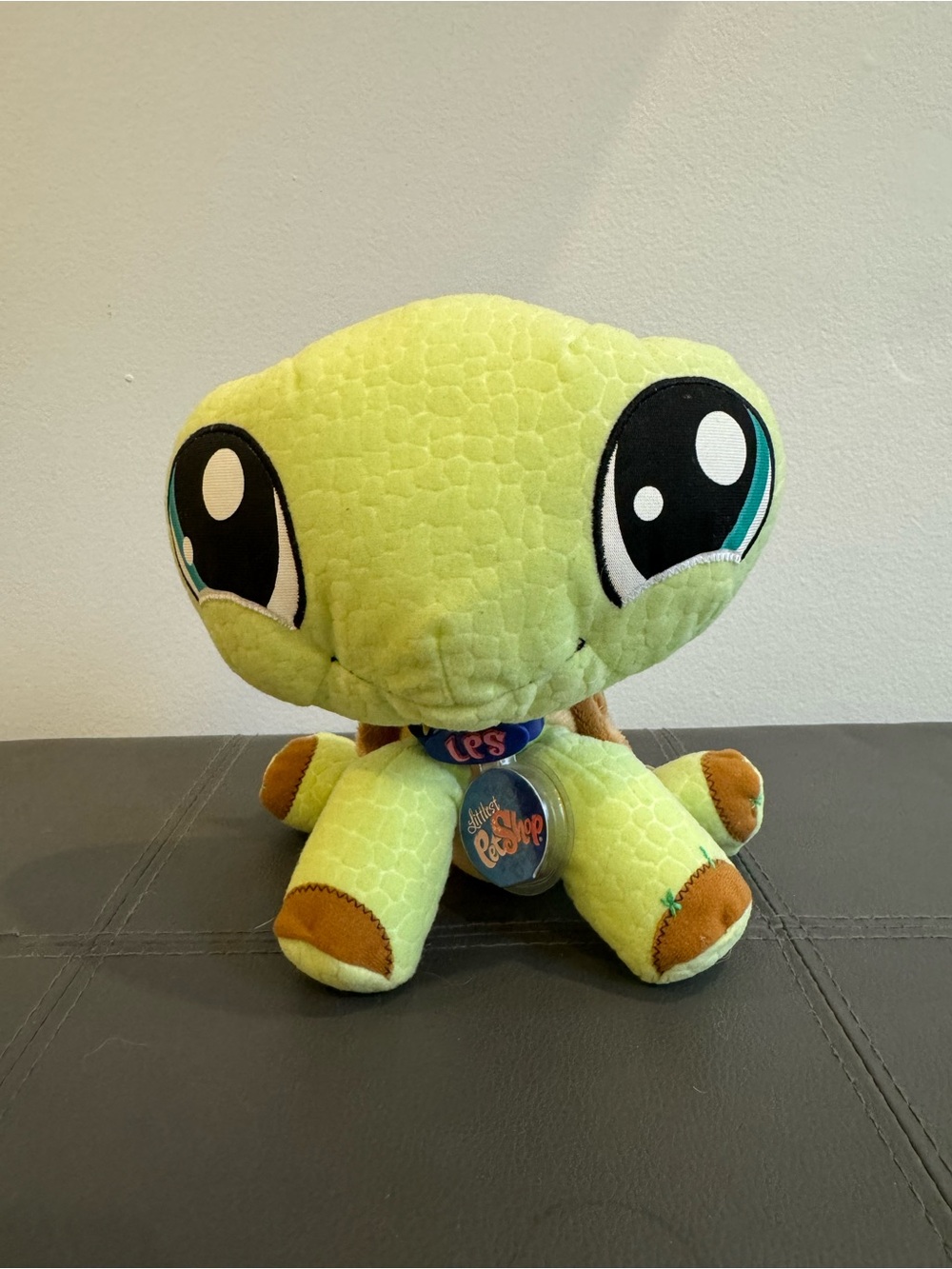 Vintage 2007 Hasbro Littlest Pet Shop VIP Green Turtle Plush 9"